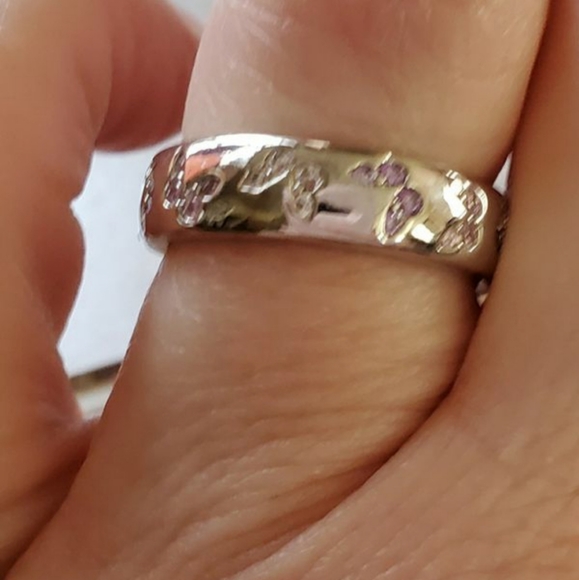 New pink And Purple 🦋 butterfly ring size 7 - Picture 2 of 2